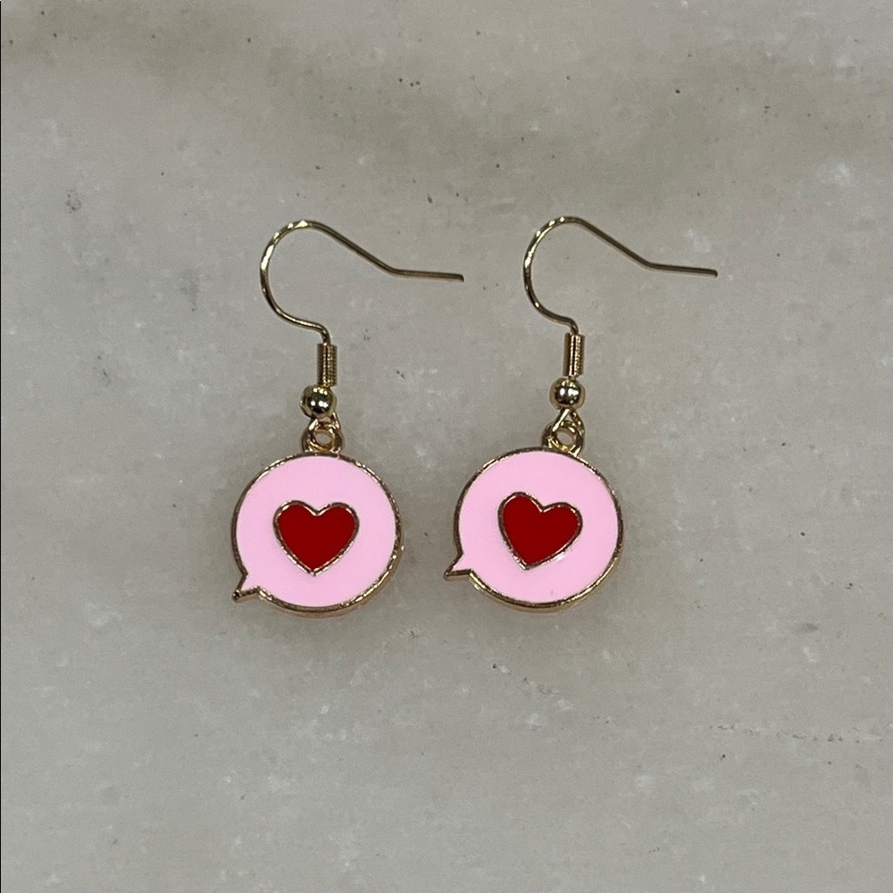 Cute Conversation Heart Earrings • Kawaii Fun Girly Jewelry